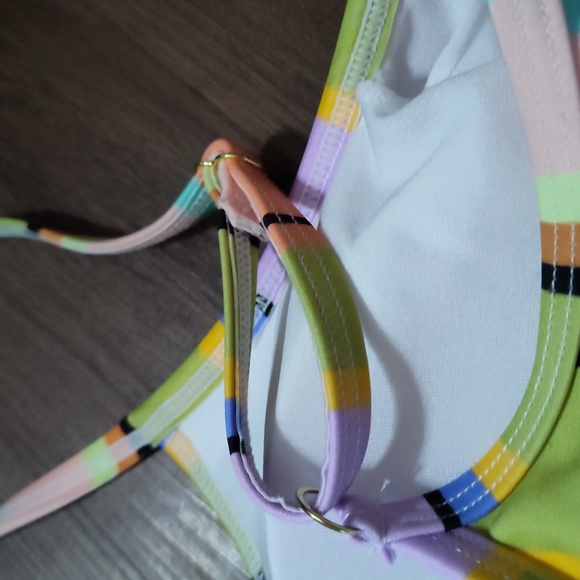 Ninety Nine Swim Ninety Nine Two Piece Striped Bikini Bathing Suit